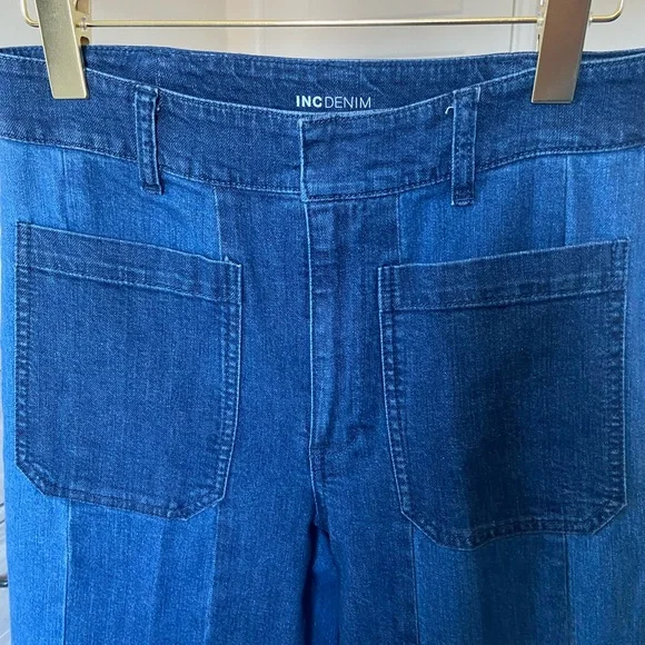 INC International Concepts Blue Wide-Leg Jeans - Picture 9 of 12